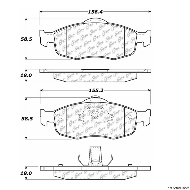Centric 106.06480 Disc Brake Pad Set - Front