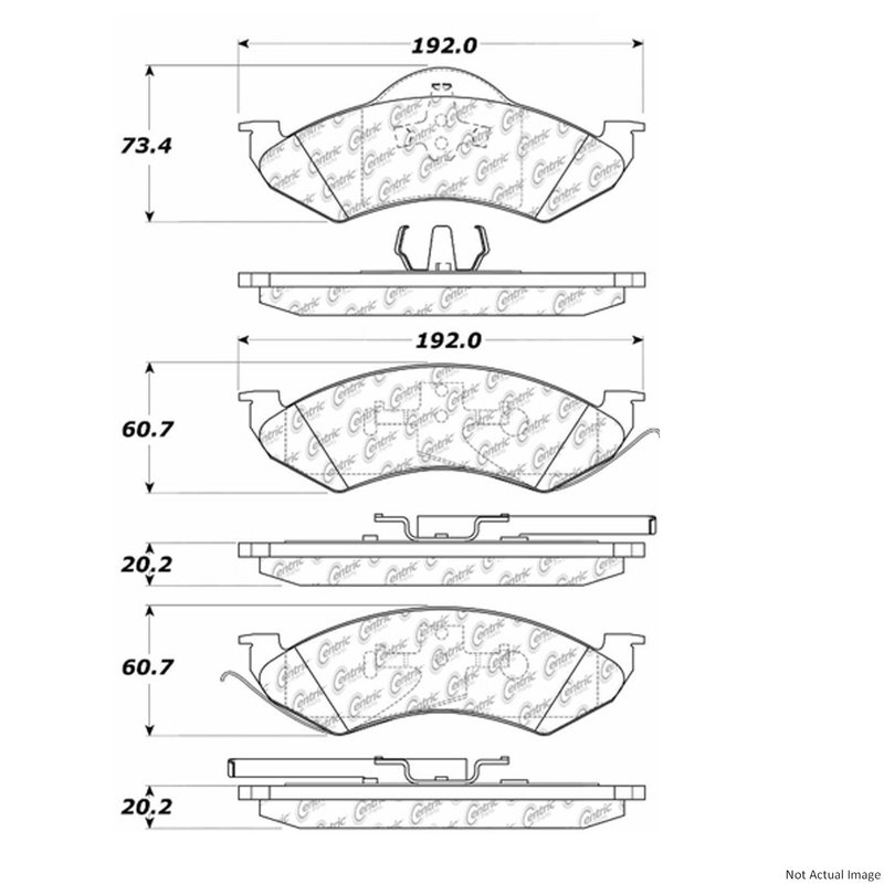 Centric 106.07460 Disc Brake Pad Set - Front