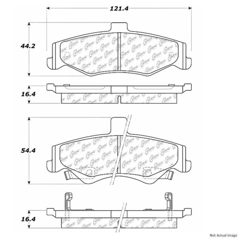 Centric 106.07500 Disc Brake Pad Set - Rear