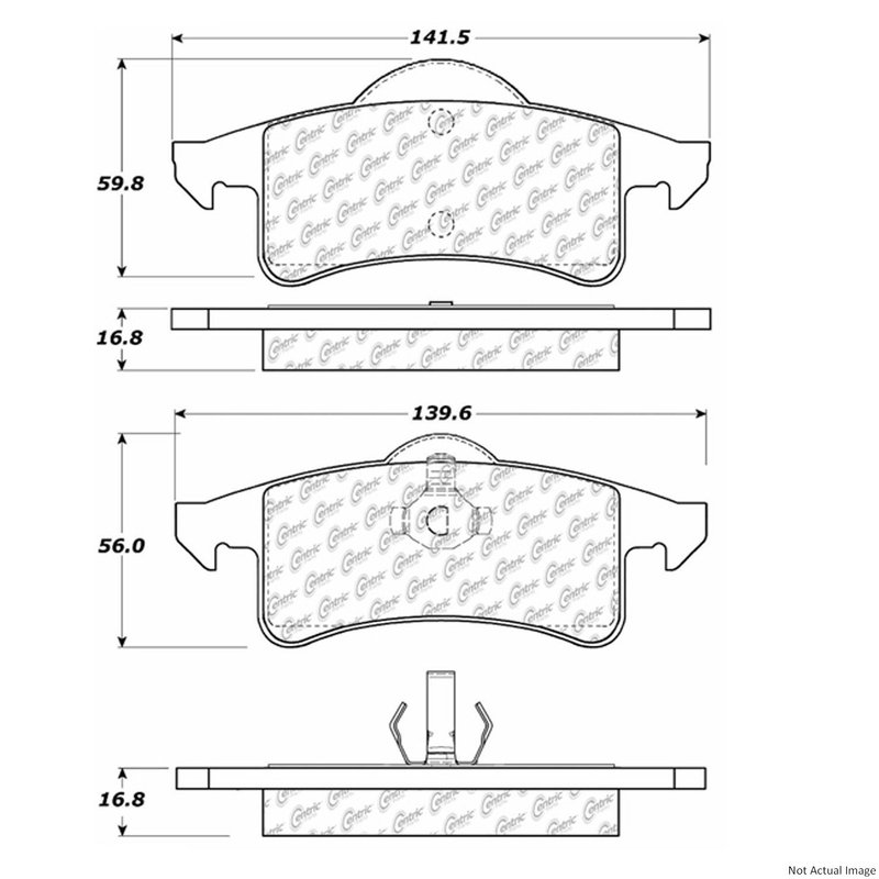 Centric 106.07910 Disc Brake Pad Set - Rear