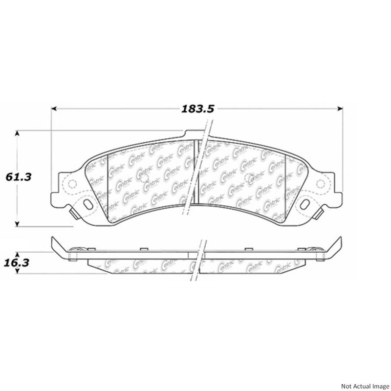 Centric 106.08340 Disc Brake Pad Set - Rear