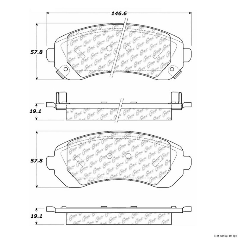 Centric 106.08440 Disc Brake Pad Set - Front
