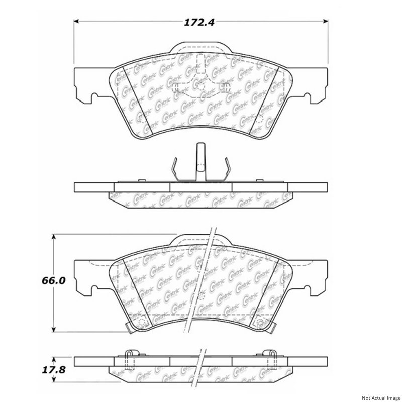 Centric 106.08570 Disc Brake Pad Set - Front