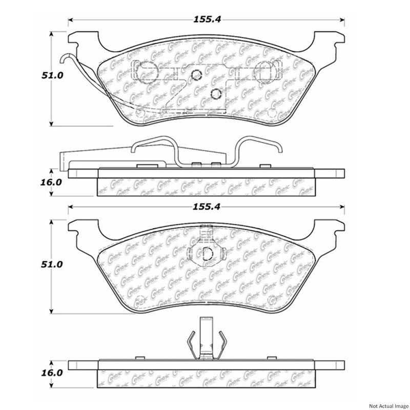 Centric 106.08580 Disc Brake Pad Set - Rear