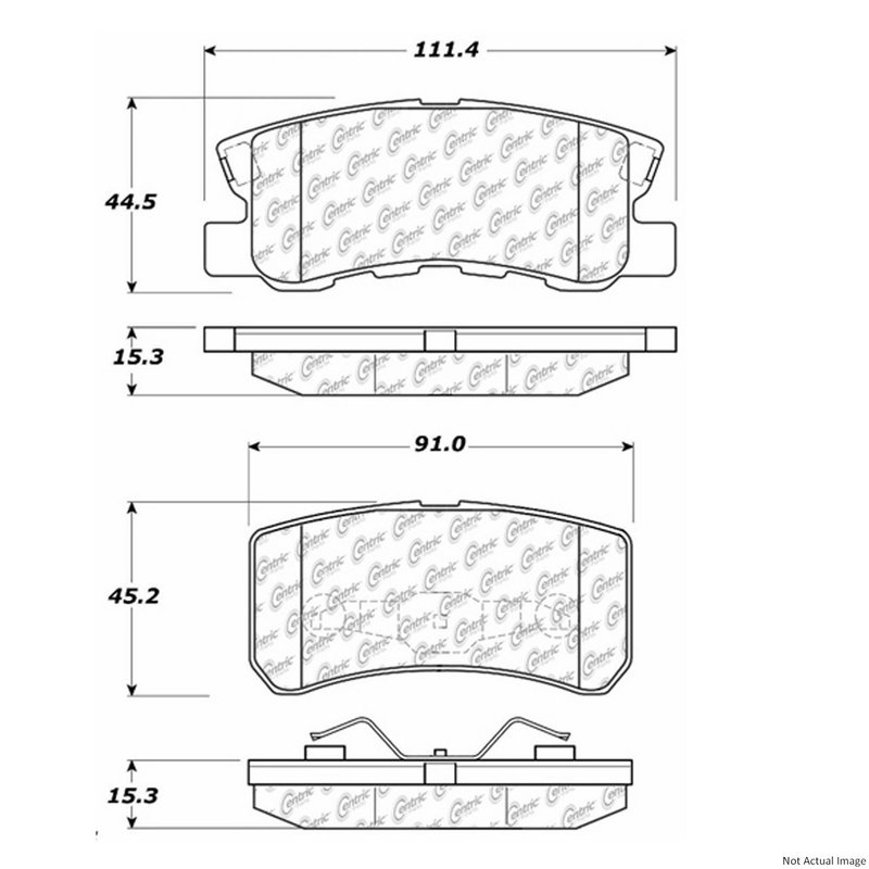 Centric 106.08680 Disc Brake Pad Set - Rear