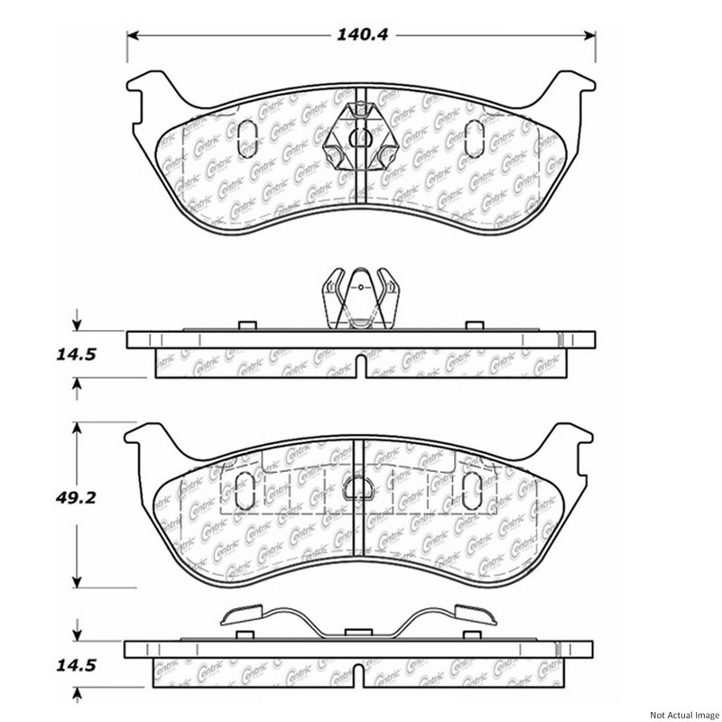 Centric 106.08810 Disc Brake Pad Set - Rear