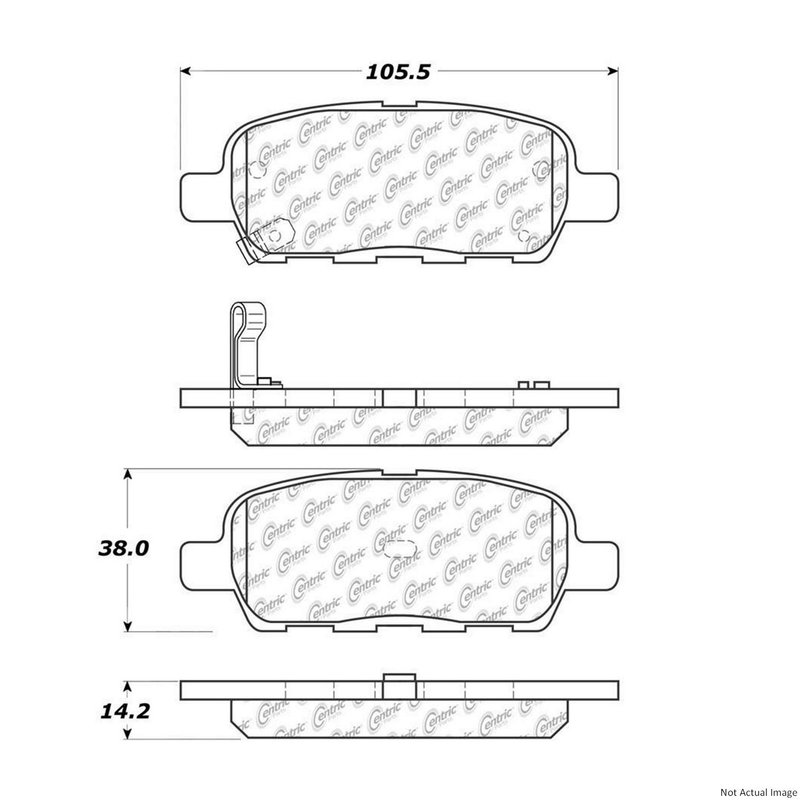 Centric 106.09050 Disc Brake Pad Set - Rear
