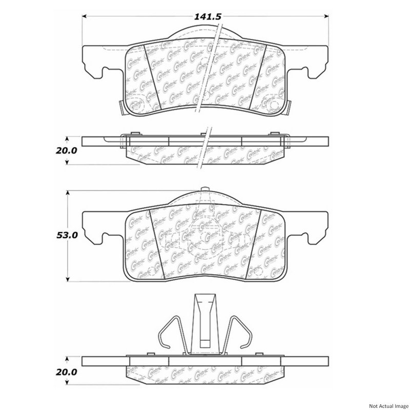 Centric 106.09350 Disc Brake Pad Set - Rear