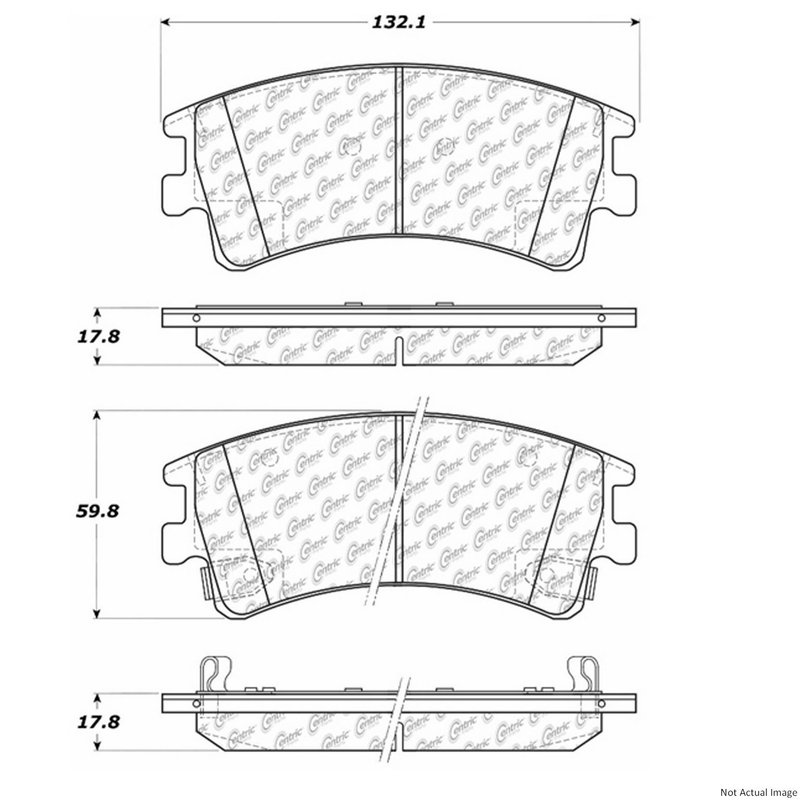 Centric 106.09570 Disc Brake Pad Set - Front