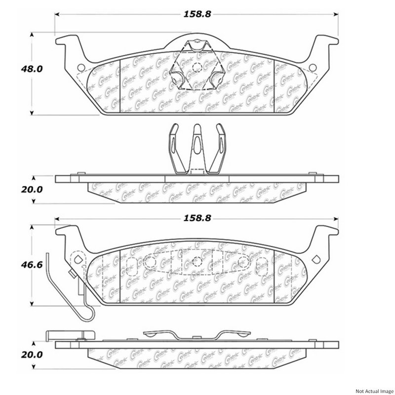 Centric 106.09630 Disc Brake Pad Set - Rear