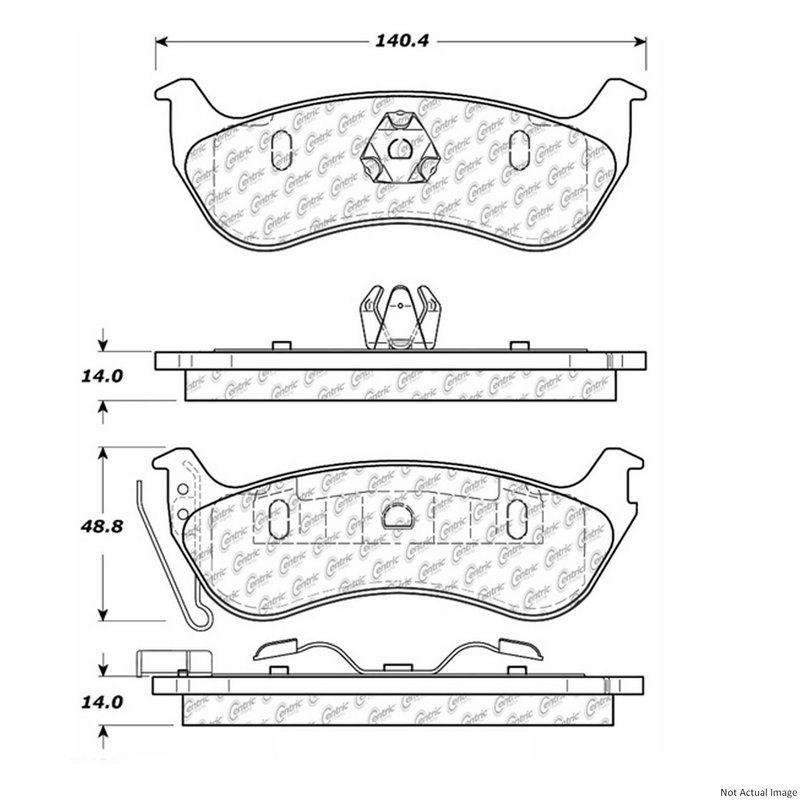 Centric 106.09640 Disc Brake Pad Set - Rear