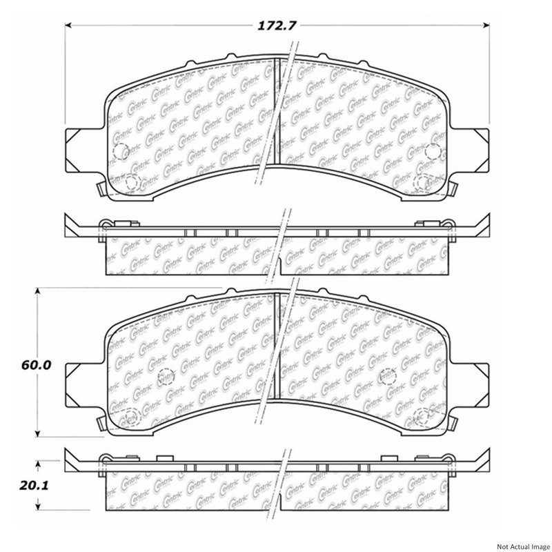 Centric 106.09740 Disc Brake Pad Set - Rear