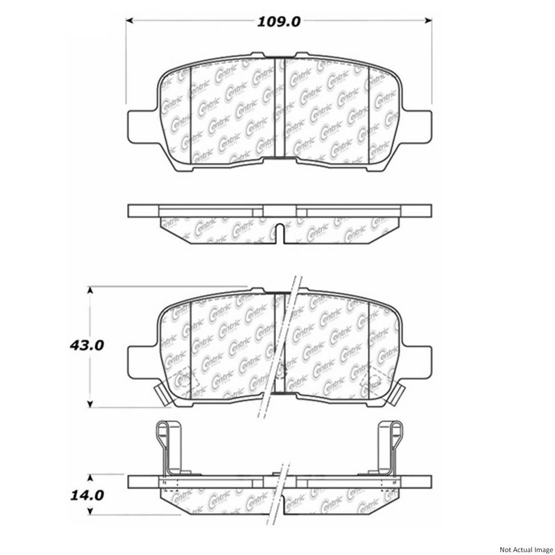 Centric 106.09990 Disc Brake Pad Set - Rear