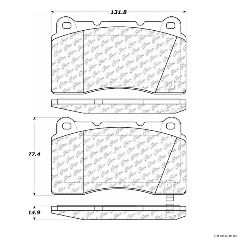 Centric 106.10010 Disc Brake Pad Set - Front or Rear