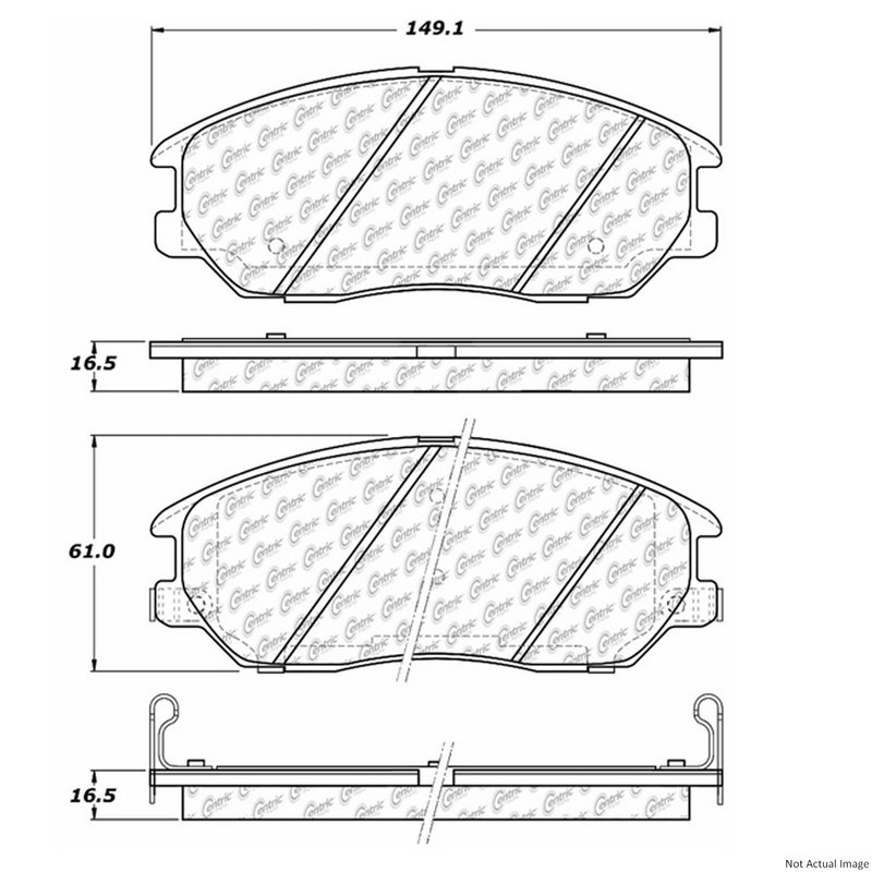 Centric 106.10130 Disc Brake Pad Set - Front
