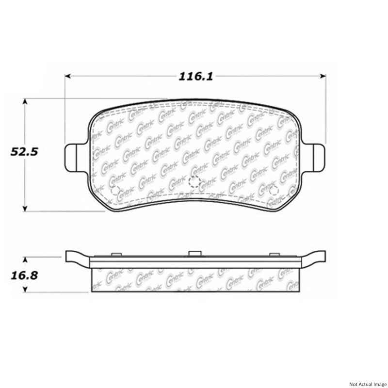 Centric 106.10210 Disc Brake Pad Set - Rear