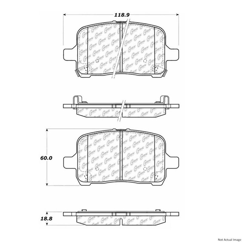 Centric 106.10280 Disc Brake Pad Set - Front