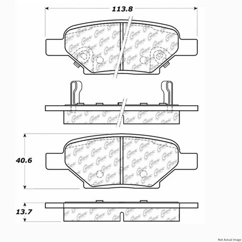 Centric 106.10330 Disc Brake Pad Set - Rear