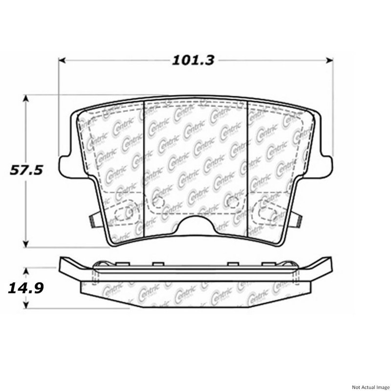 Centric 106.10571 Disc Brake Pad Set - Rear