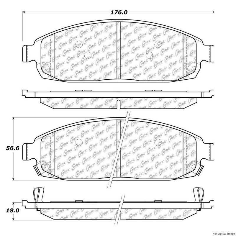 Centric 106.10800 Disc Brake Pad Set - Front