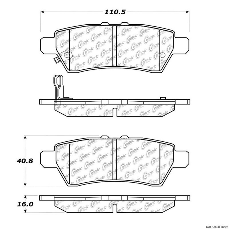 Centric 106.11010 Disc Brake Pad Set - Rear