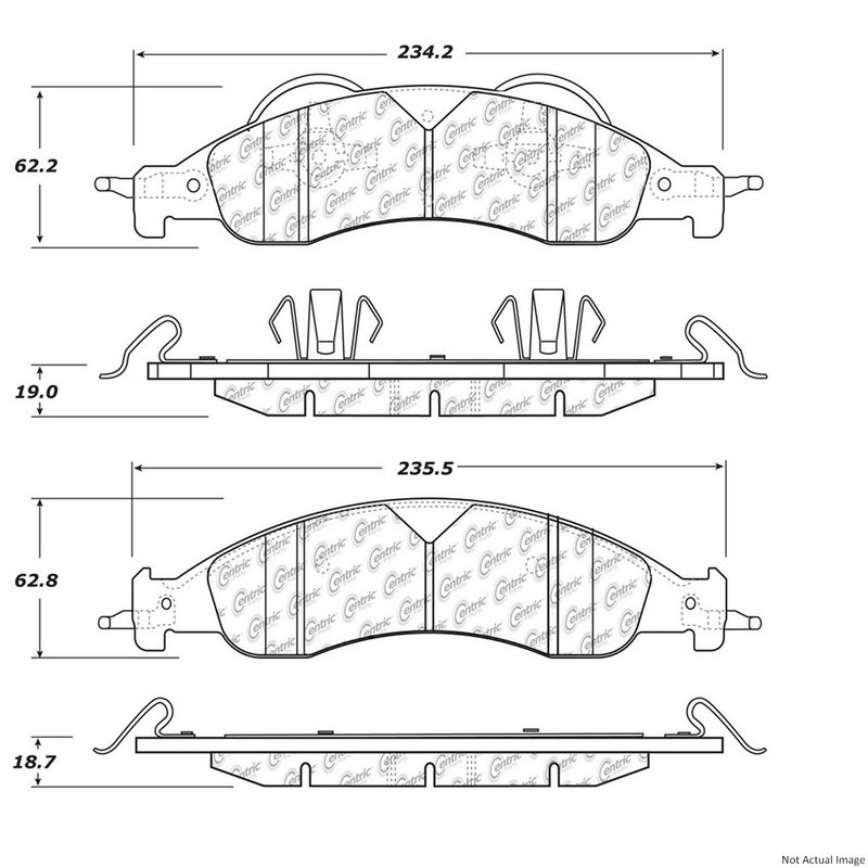 Centric 106.12780 Disc Brake Pad Set - Front