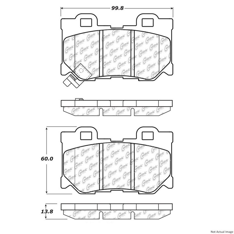 Centric 106.13470 Disc Brake Pad Set - Rear