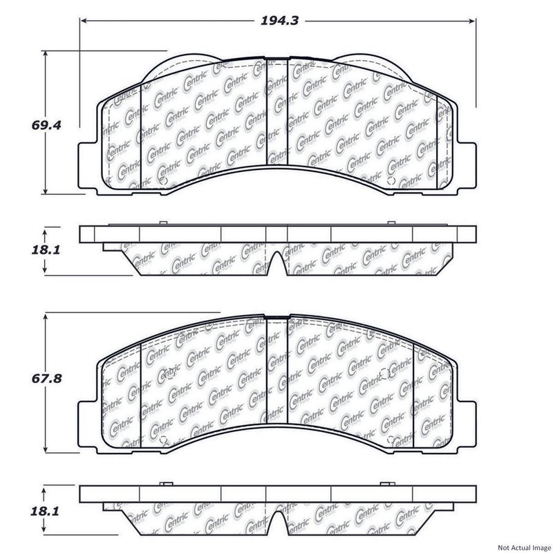 Centric 106.14140 Disc Brake Pad Set - Front