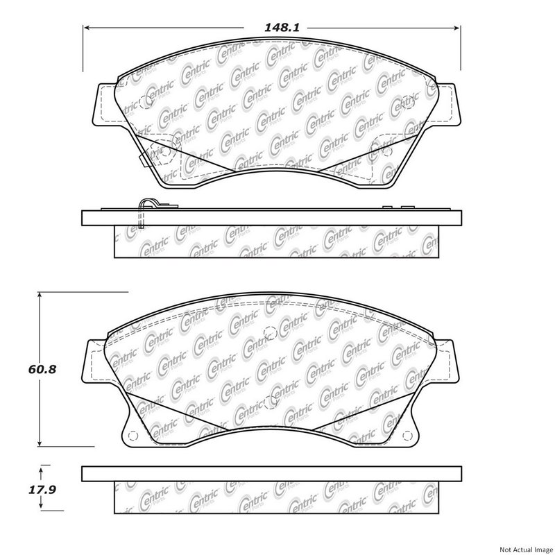 Centric 106.15220 Disc Brake Pad Set - Front