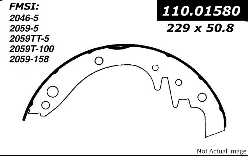 Centric 111.01580 Drum Brake Shoe - Front or Rear