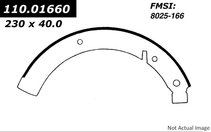 Centric 111.01660 Drum Brake Shoe - Rear