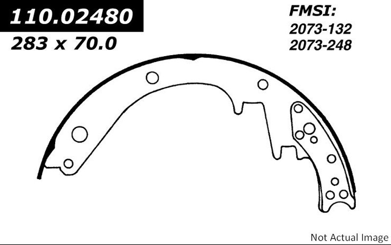 Centric 111.02480 Drum Brake Shoe - Front or Rear