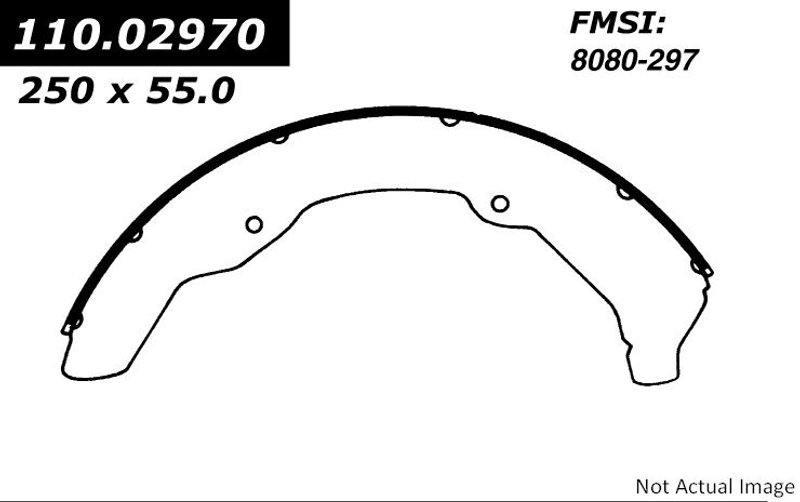 Centric 111.02970 Drum Brake Shoe - Front