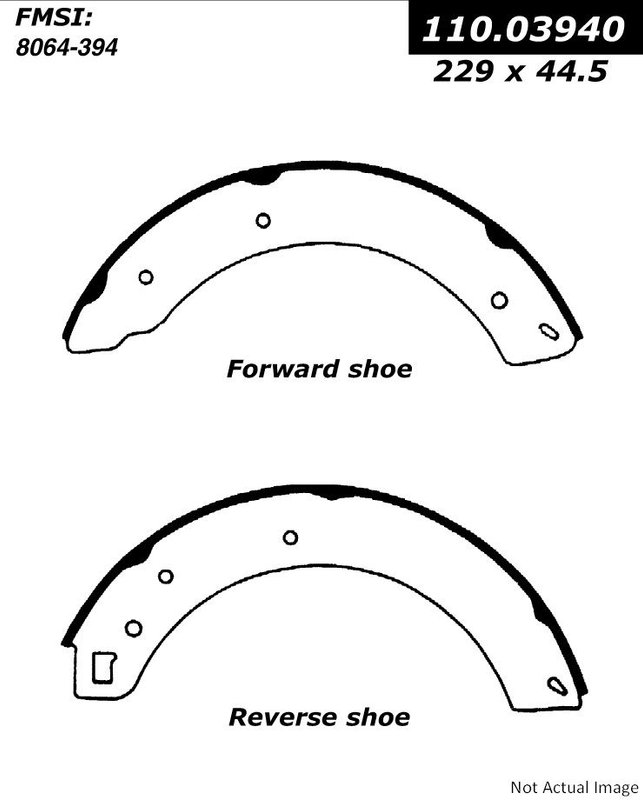 Centric 111.03940 Drum Brake Shoe - Rear