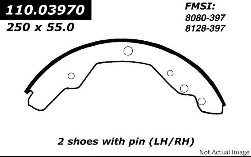 Centric 111.03970 Drum Brake Shoe - Front or Rear