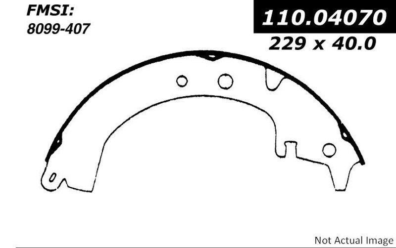 Centric 111.04070 Drum Brake Shoe - Rear