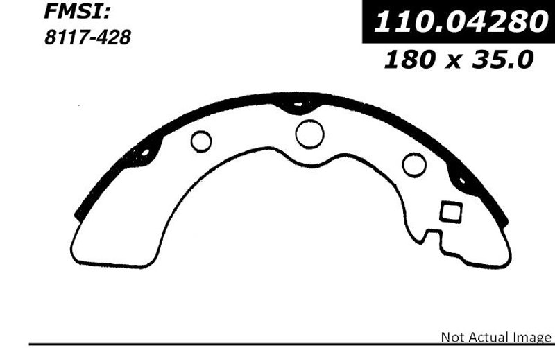 Centric 111.04280 Drum Brake Shoe - Rear