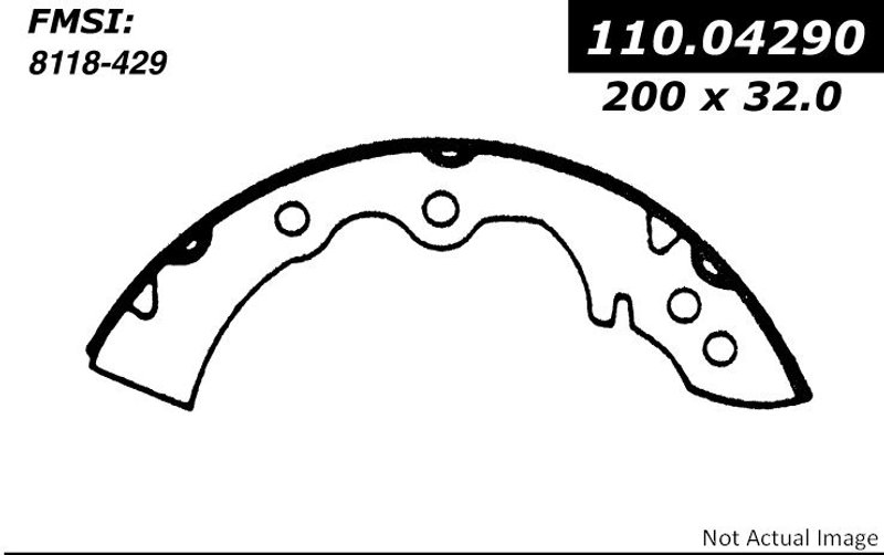 Centric 111.04290 Drum Brake Shoe - Rear