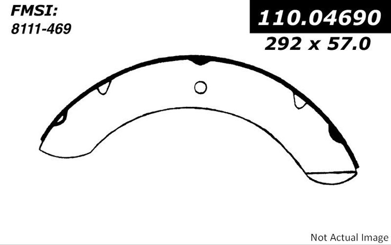 Centric 111.04690 Drum Brake Shoe - Front or Rear