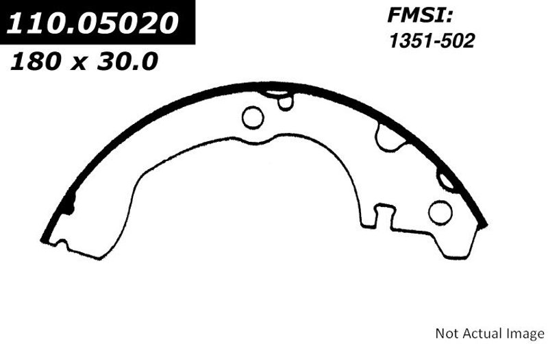 Centric 111.05020 Drum Brake Shoe - Rear