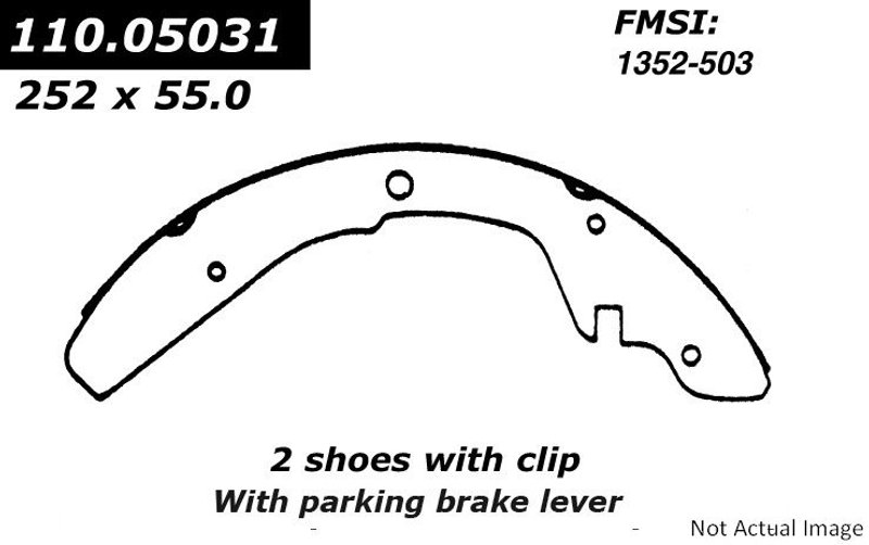 Centric 111.05031 Drum Brake Shoe - Rear