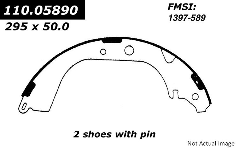 Centric 111.05890 Drum Brake Shoe - Rear