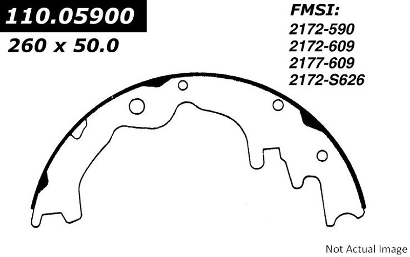 Centric 111.05900 Drum Brake Shoe - Rear