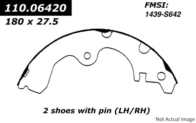Centric 111.06420 Drum Brake Shoe - Rear