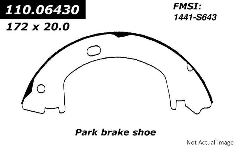Centric 111.06430 Parking Brake Shoe - Rear