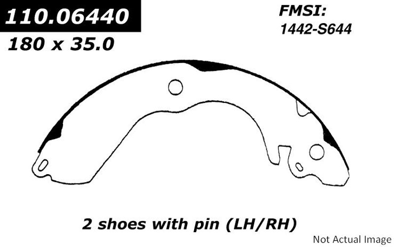 Centric 111.06440 Drum Brake Shoe - Rear