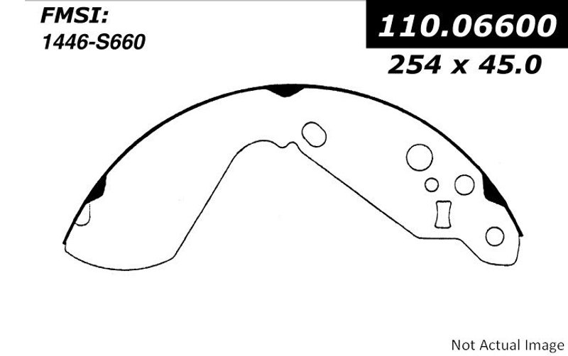 Centric 111.06600 Drum Brake Shoe - Rear