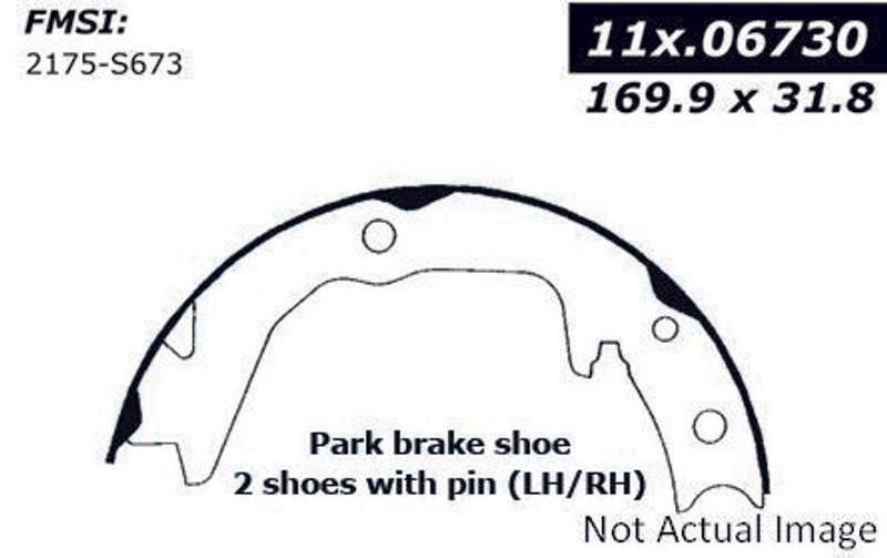 Centric 111.06730 Parking Brake Shoe - Rear