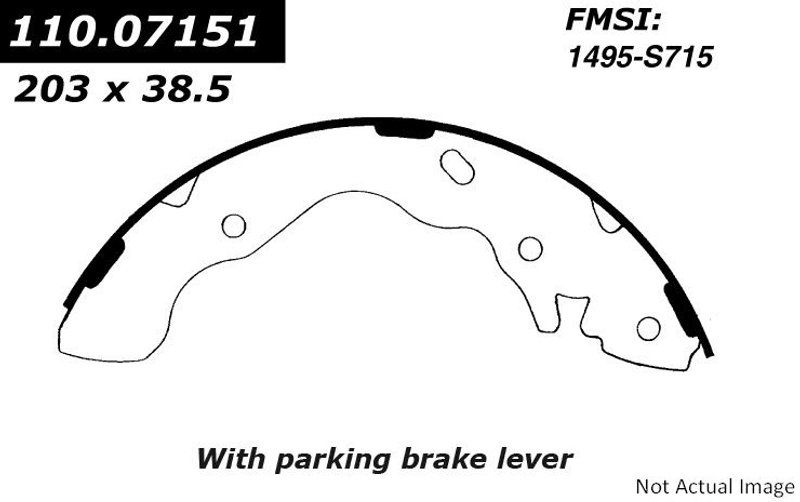 Centric 111.07151 Drum Brake Shoe - Rear