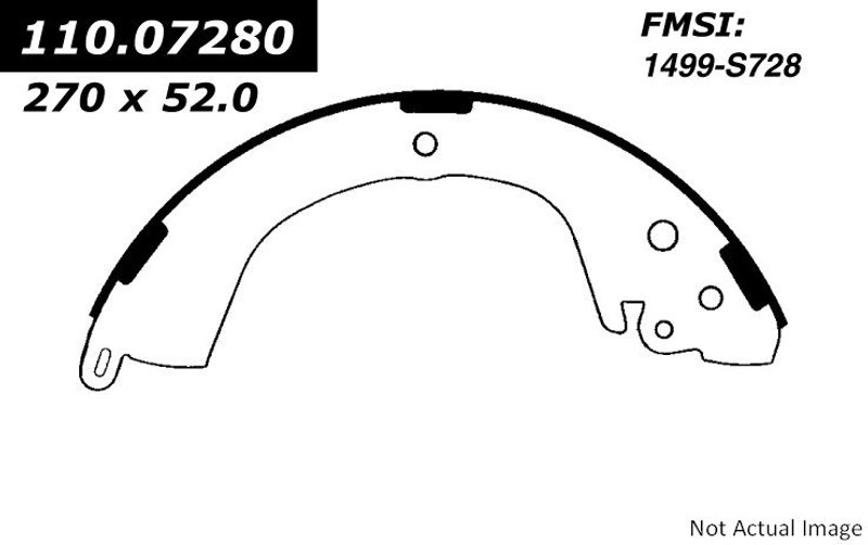 Centric 111.07280 Drum Brake Shoe - Rear
